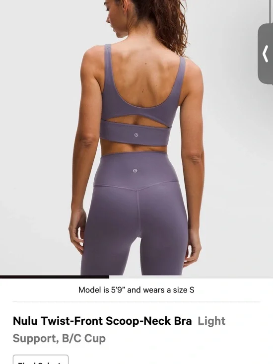 Lululemon set Nulu Twist Front Scoop Neck Bra/Align leggings 25 with back twist - Picture 2 of 5